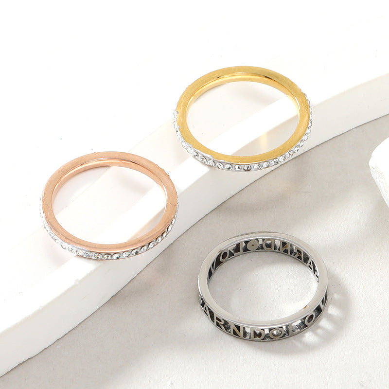 Serein Roman Trio Ring Set